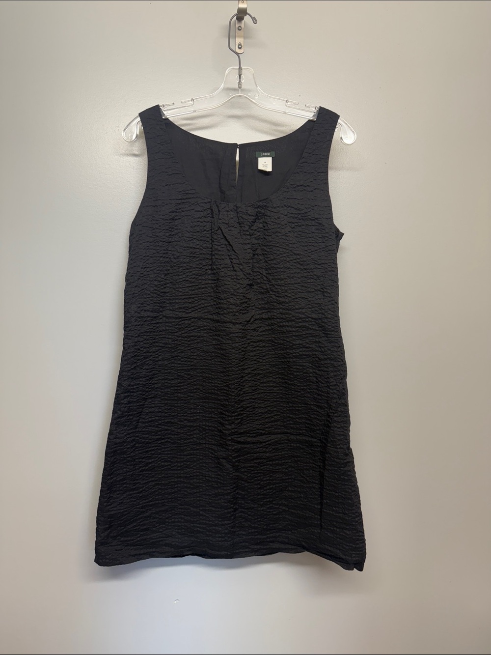 J. Crew Black Textured Sleeveless Midi Dress